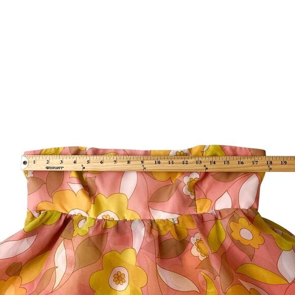 SELKIE Size Large NWT Cupcake Dress Woodstock Print Retro Floral Strapless Mini - Picture 10 of 11